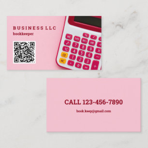 Bookkeeper Accountant QR Code Business Card