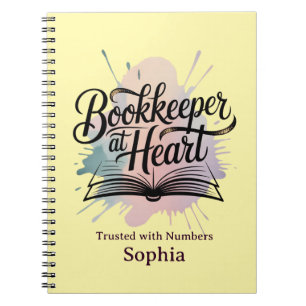 Bookkeeper at Heart Personalised Notebook