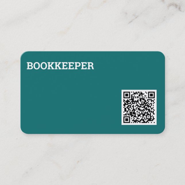 Bookkeeper Auditor QR Code Business Card (Front)