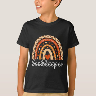 Bookkeeper Boho Rainbow Accountant Bookkeeping T-Shirt