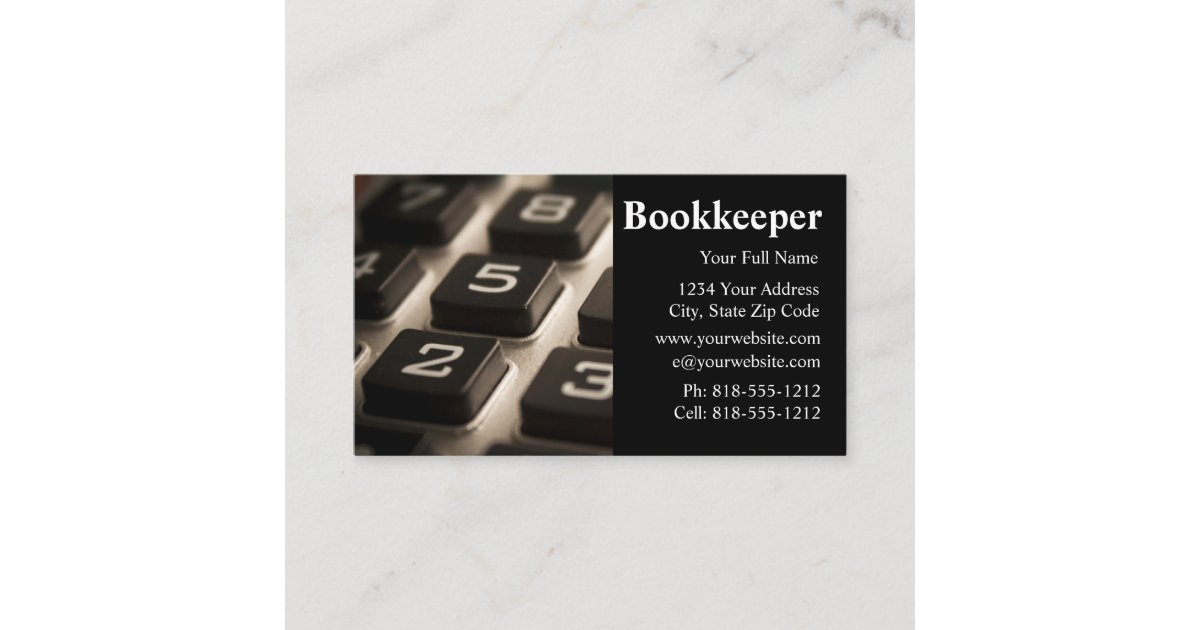 Bookkeeper Bookkeeping Business Cards | Zazzle.co.uk