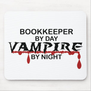 Bookkeeper by Day, Vampire by Night Mouse Mat
