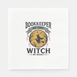 Bookkeeper by Day Witch by Night Vintage Shirt Des Napkin
