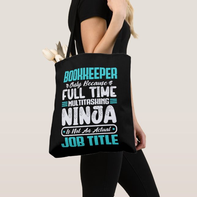 Bookkeeper Job Title Profession Accounting Skills Tote Bag (Close Up)