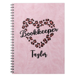 Bookkeeper Leopard Heart Frame Photo Notebook