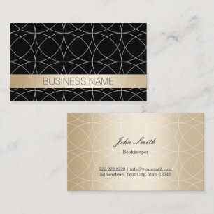 Bookkeeper Luxury Black & Gold Bookkeeping Business Card