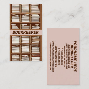 Bookkeeper Shelves Business Card