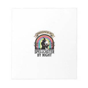 Bookkeeper Witch Retro Halloween Accounting Design Notepad