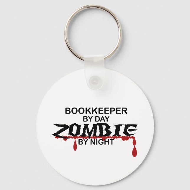 Bookkeeper Zombie Key Ring (Front)