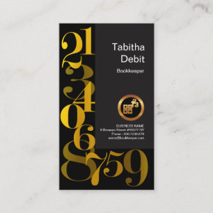 Bookkeeper's Gold Numbers Creative Faded Style Business Card