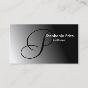 Bookkeeping & Accounting Business Card - Monogram