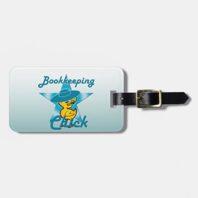 Bookkeeping Chick #7 Luggage Tag (Front Horizontal)