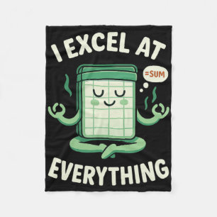 Bookkeeping I Excel At Everything Yoga Accountant Fleece Blanket