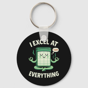 Bookkeeping I Excel At Everything Yoga Accountant Key Ring