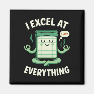 Bookkeeping I Excel At Everything Yoga Accountant Magnet