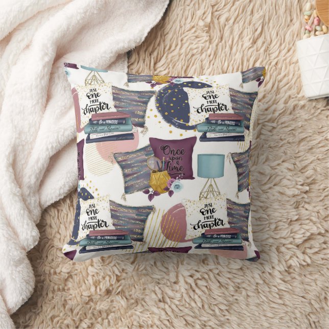 Booklover Pattern Cushion (Blanket)