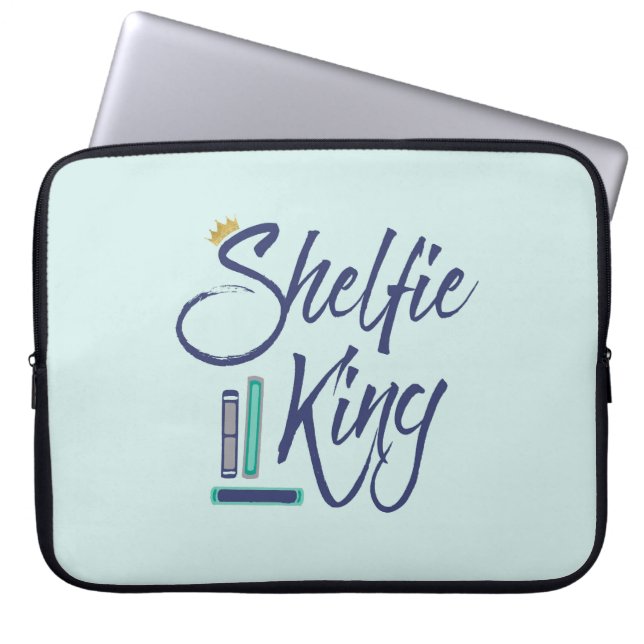 Booklover Shelfie King Laptop Sleeve (Front)