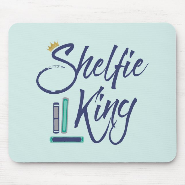 Booklover Shelfie King Mouse Mat (Front)
