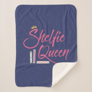 Booklover Shelfie Queen Sherpa Blanket
