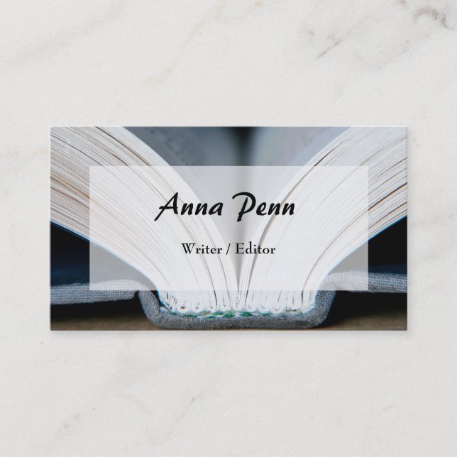 Booklover's Business Cards (Front)
