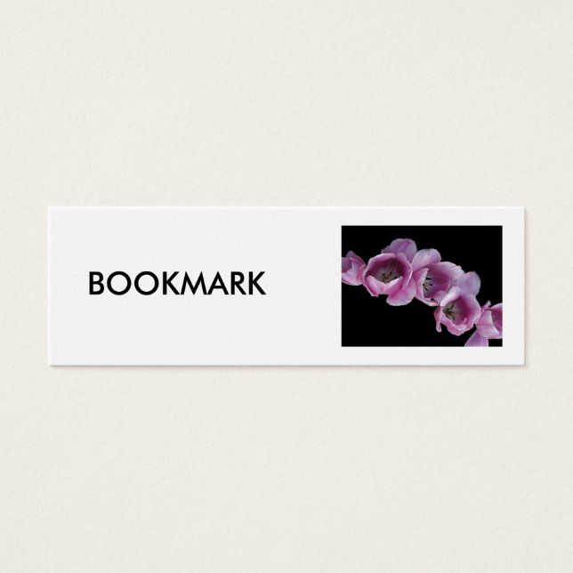 Bookmark, A Wave of Purple Tulips (Front)