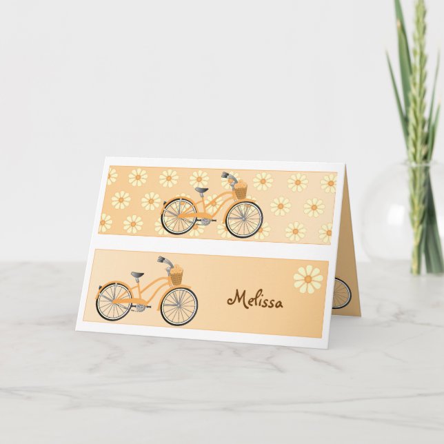 Bookmark Bicycle Greeting Card (Front)