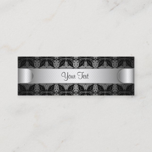 Bookmark Business Card Butterfly Abstract Fabric (Front)