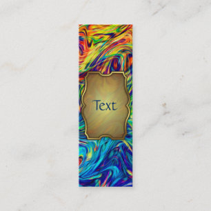 Bookmark Business Card Fluid Colours