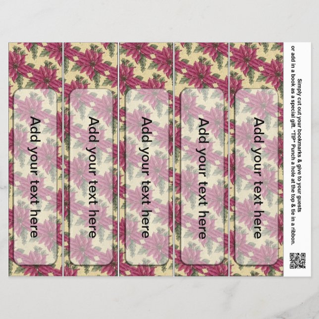 Bookmark Favors for Holiday Party Favors Flyer (Front)