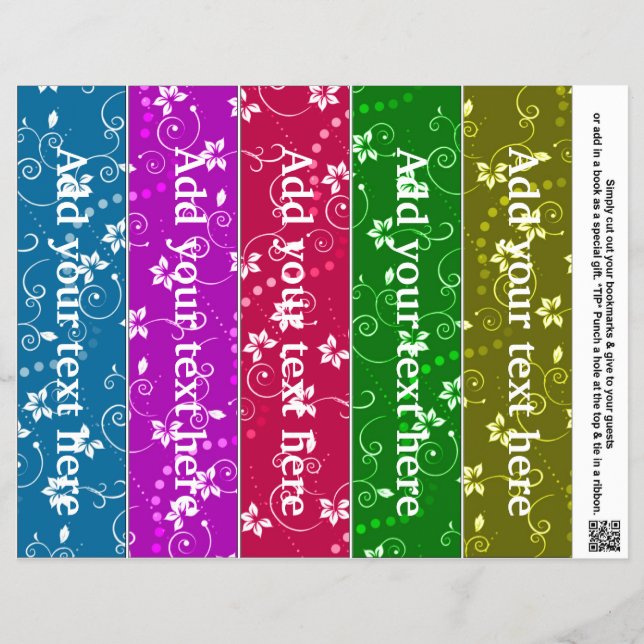 Bookmark Favours for Any Occasion Party Favours Flyer (Front)