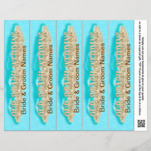 Bookmark Favours for Beach Wedding Party Favours Flyer