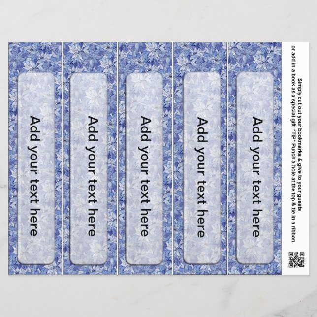 Bookmark Favours for Holiday Party Favours Flyer (Front)