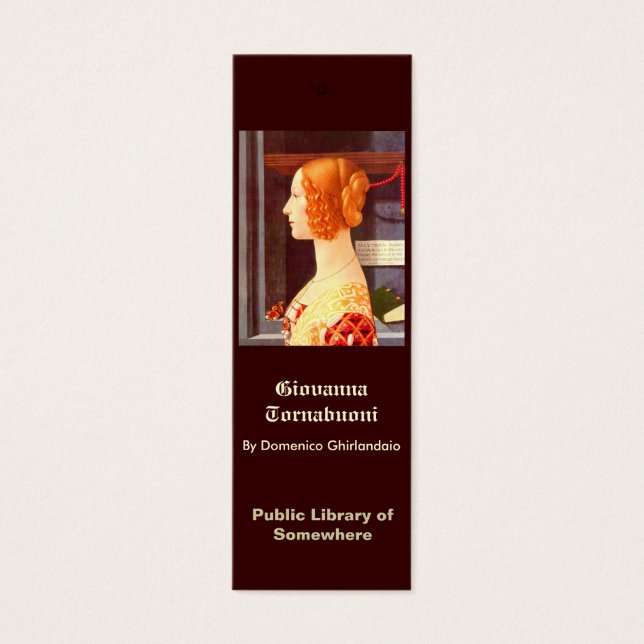 Bookmark - Giovanna Tornabuoni (Front)