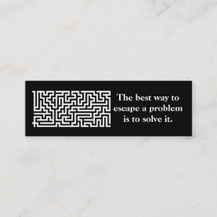 Bookmark or profile card- problem solver mini business card