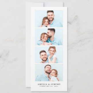 Bookmark Photo Booth l  Fun Save The Date Wedding Invitation