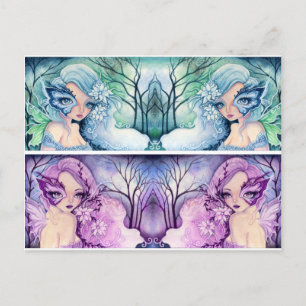 Bookmark Postcard: Blue Mask / Mauve Mask Postcard