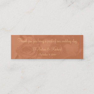 Bookmark - Roses In Dusty Peach [b] Mini Business Card