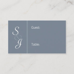 Bookmarked Reception Seating Cards-slate blue Place Card
