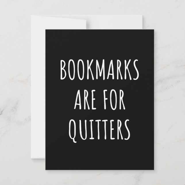 Bookmarks Are For Quitters Save The Date (Front)