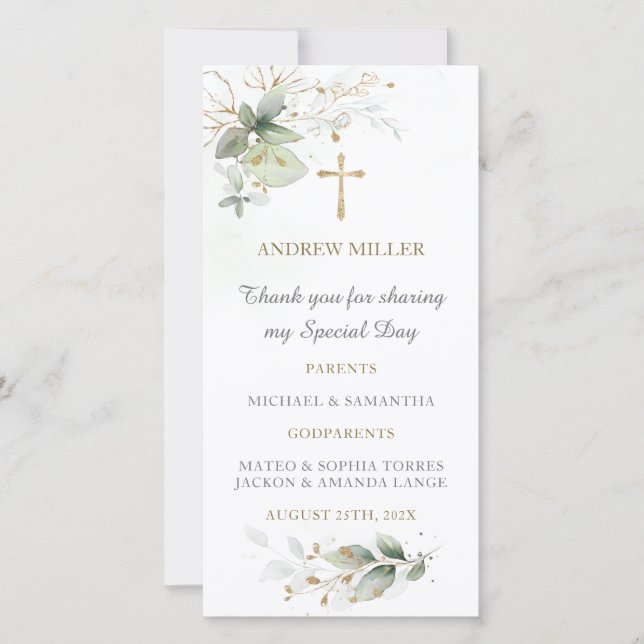 Bookmarks Baptism Prayer Card (Front)