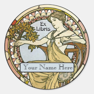 Bookplate Classic Round Sticker