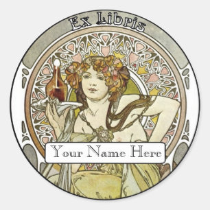 Bookplate Classic Round Sticker