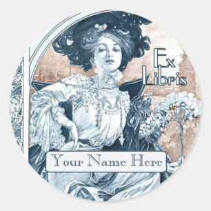 Bookplate Classic Round Sticker
