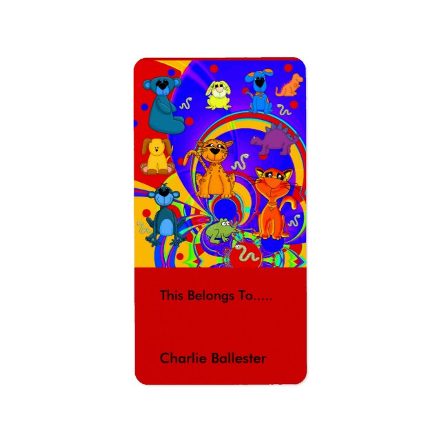 Bookplate Labels Kids Stickers Animals (Front)