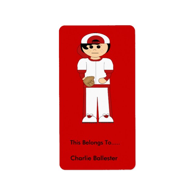 Bookplate Labels Kids Stickers Boy Sports (Front)