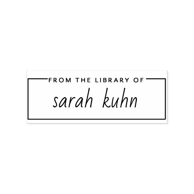 Bookplate Library Stamp, Book Stamp (Imprint)