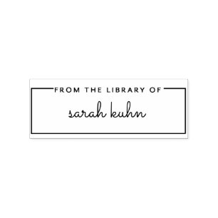 Bookplate Library Stamp, Book Stamp