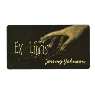 Bookplate Magic Magician Ex Libris Book Name Label