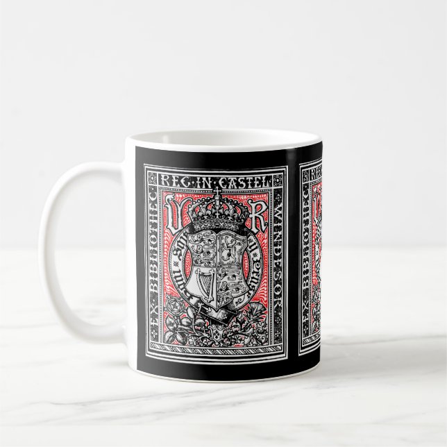 Bookplate Queen Victoria at Windsor Castle Coffee Mug (Left)