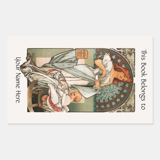 Bookplate Rectangular Sticker (Front)